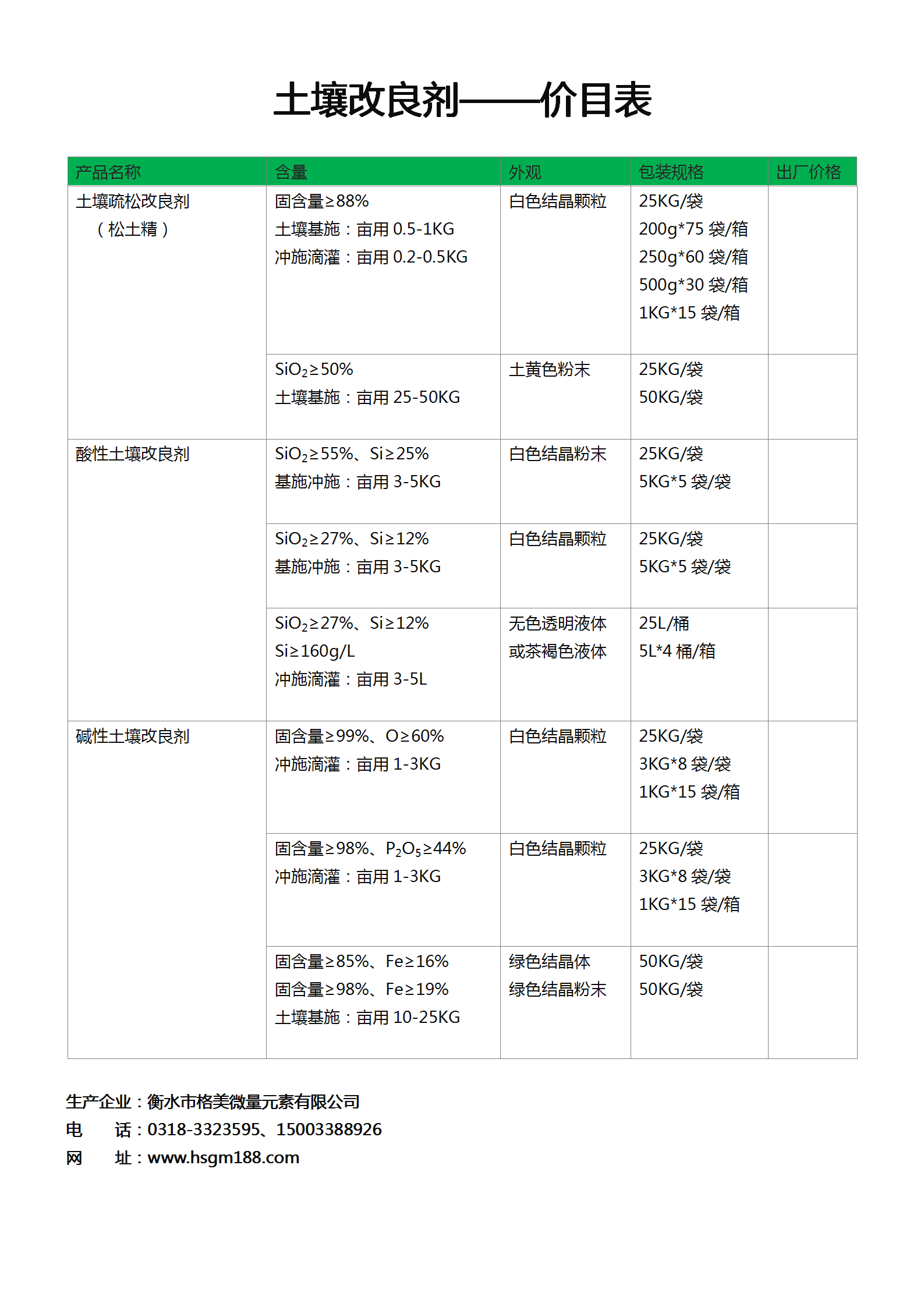 土壤改良劑